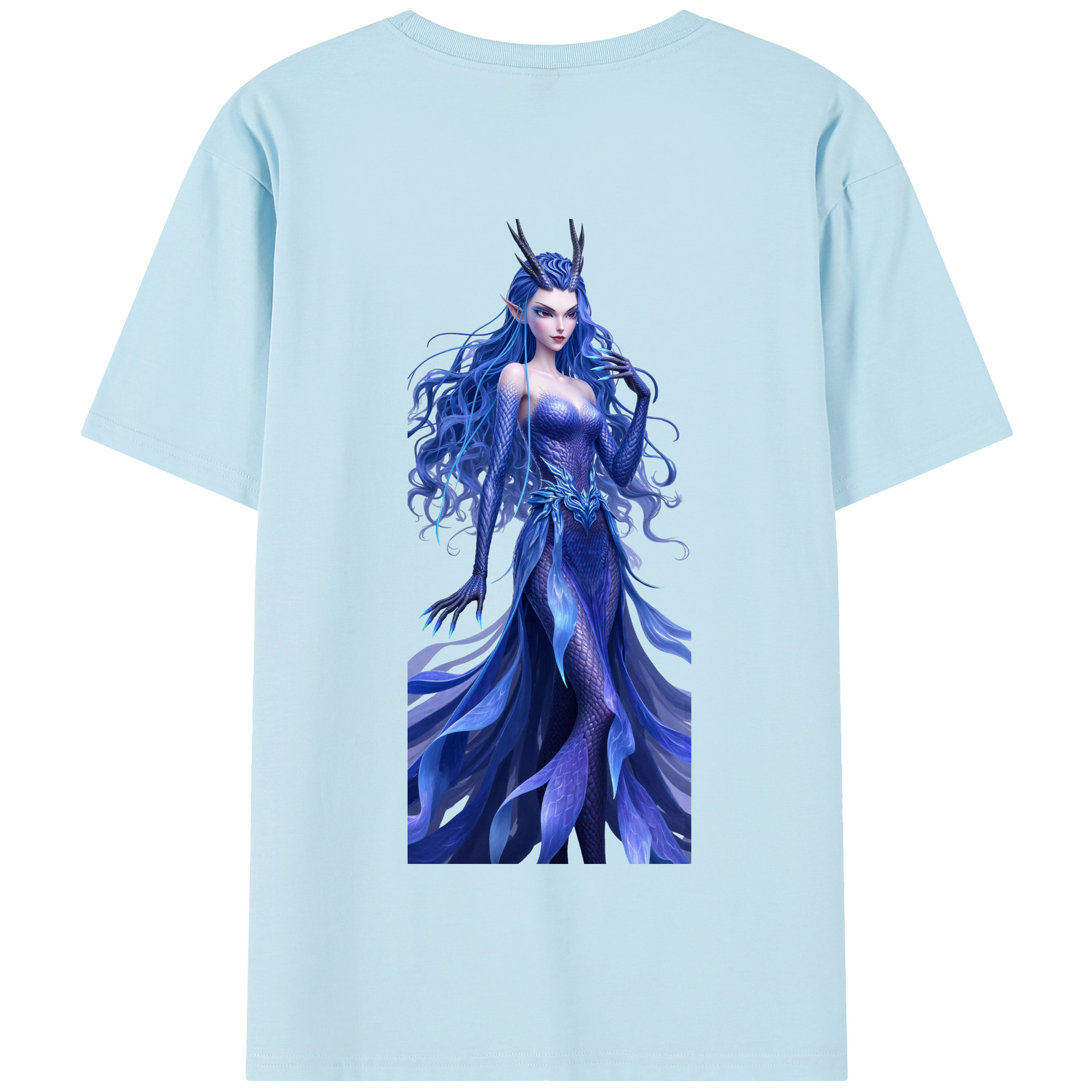 （画像用） Ne Zha 2 ナタ 魔童の大暴れ 綿100％半袖Tシャツ（背面プリント）